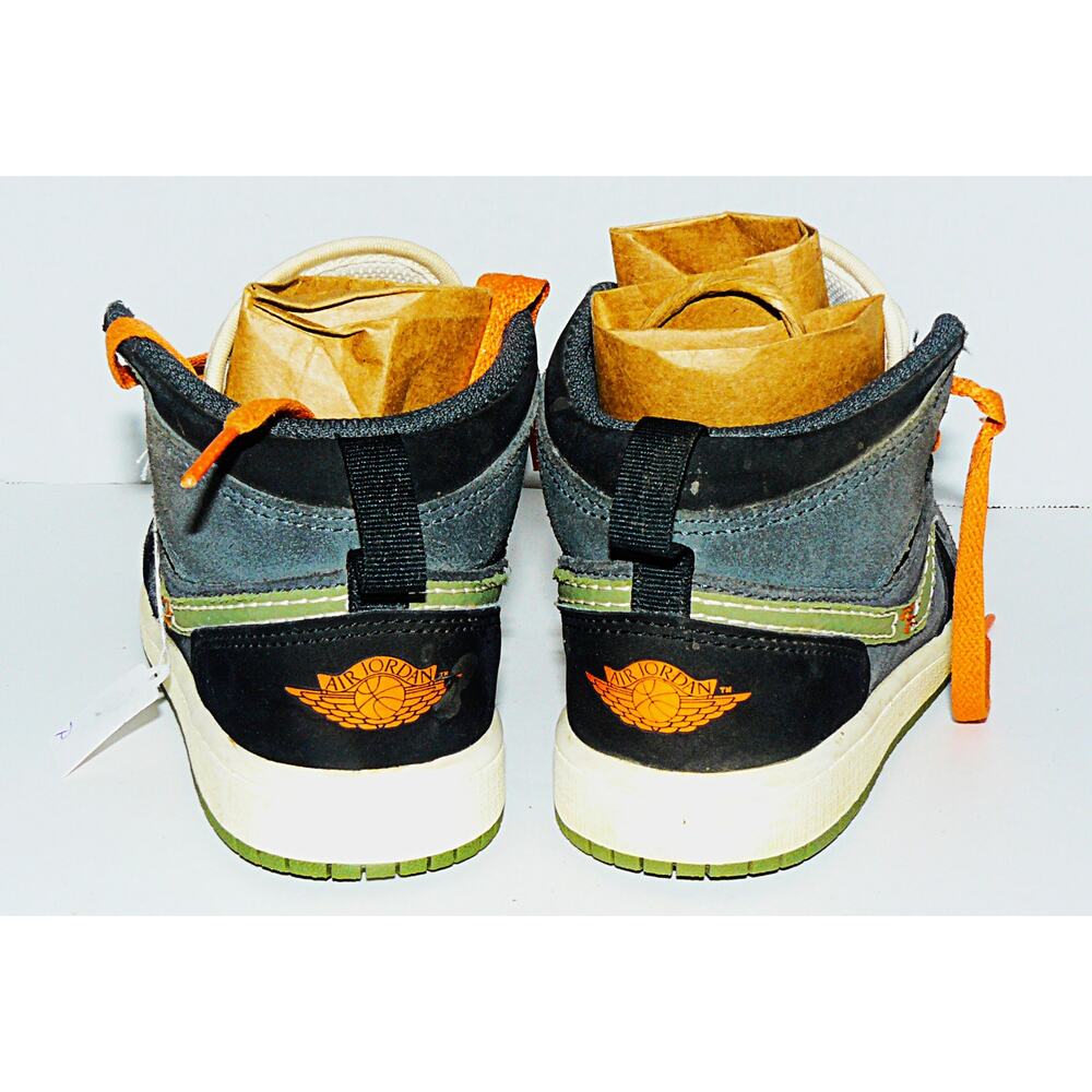 Air Jordan 1 Mid SE Craft Youth Sz US 1Y Anthracite Olive FD9094-003 Good Tread - Picture 2 of 5
